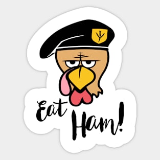 Eat Ham Funny Thanksgiving Sticker